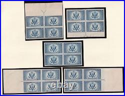 1935 Special Delivery Air Mail Sc 771 FARLEY arrow & center line blocks NGAI D6