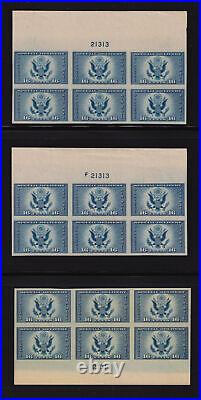 1935 Special Delivery Air Mail Sc 771 FARLEY imperf NGAI matched plate blks M4