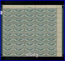 1939 United States Air Mail Postage Stamp #C24 Plate No 22382 Mint Full Sheet
