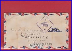 90 cent Trans-Pacific Airmail not opened by censor AUSTRALIA CANADA cover
