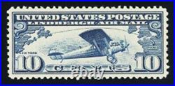 #C10, 10c Lindbergh Dark Blue, Superb-OG-NH, 2015 PSE cert (graded 98-nh)
