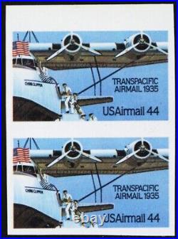 C115a, Mint NH 44¢ Imperforate Freak Error Airmail Pair Stuart Katz
