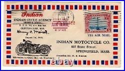 C11 Beacon 5c Airmail Green Bay WI Indian Motorcycle 1st Day 5c Rate SEE Reverse