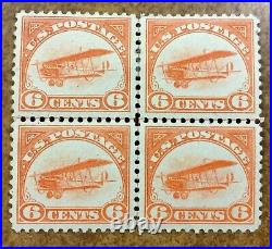 #C1 Air Mail Centerline Block VF OG Hinged SCV. $275 1918