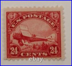 #C6-1923 24 Cent Airmail Postage Stamp Carmine Mint VF. Never Hinged