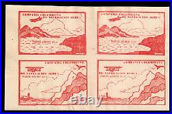 Colombia Air Post C11C-C11D 10c Red Brown Block of 4 VF MNH. PF Certificate. 2
