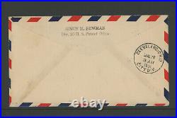 FDC 1931 VF Washington DC Cancel Cover Air Mail 17 cent Stamp Used Slit open top