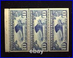 HS&C Scott #C10a 10 cent Lindbergh. Outstanding booklet pane. Mint XF NH