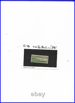 Scarce US Scott #C13 Mint/ Hinged /No Gum 65 cent Graf Zeppelin Airmail Stamp