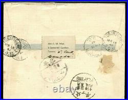 To CHINA, 75cent airmail rate+ 10c reg fee PEACE issue cover Canada