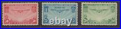 Trans- Pacific Air-Mail Scott's #'s C-20 C21 C22 Mint Lightly Hinged Stsmaps