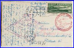 USA to GERMANY 1930 ZEPPELIN, 65 Cent on PA-AM Flight Airmail PPC LooK, ex Nutley