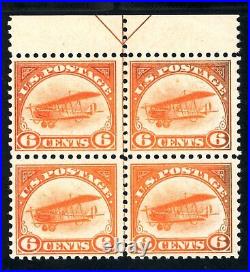 USAstamps Unused VF US 1918 Airmail Jenny Arrow Block Scott C1 OG MVLH, NH