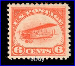 US AIRMAIL SCOTT C1 1918 First Air Post Issue 6C Curtis Jenny MINT XF OG NH