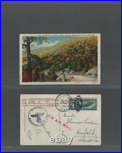 US Airmail Cover Pan Am Johnson City Tennessee to Krefeld Germany 1940 US Sc c24
