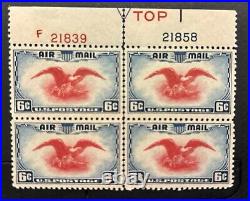US Airmail Plate Block of 4-C23-1938
