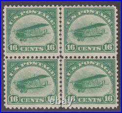 US C2 16c Air Mail Mint Block of 4 VF OG LH/NH SCV $360