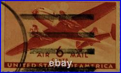 U. S. POSTAGE AIR MAIL Red 6 ¢ Stamp Cancelled/Posted c. 1941 Z03