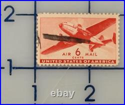 U. S. POSTAGE AIR MAIL Red 6 ¢ Stamp Cancelled/Posted c. 1941 Z10