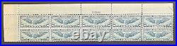 Us C24 Plate Block Of 10 Trans-atlantic Airmail Stamps 1939 Mnh Winged Globe