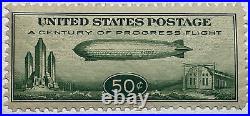 Us Scott C18-1933 Century Of Progress Issue-graf Zeppelin-green-m/nh/og-#0059