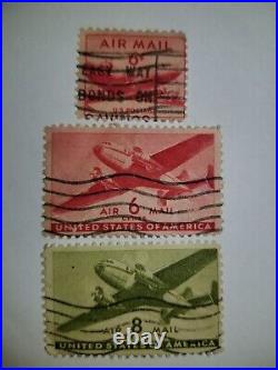 Vintage us air mail stamps